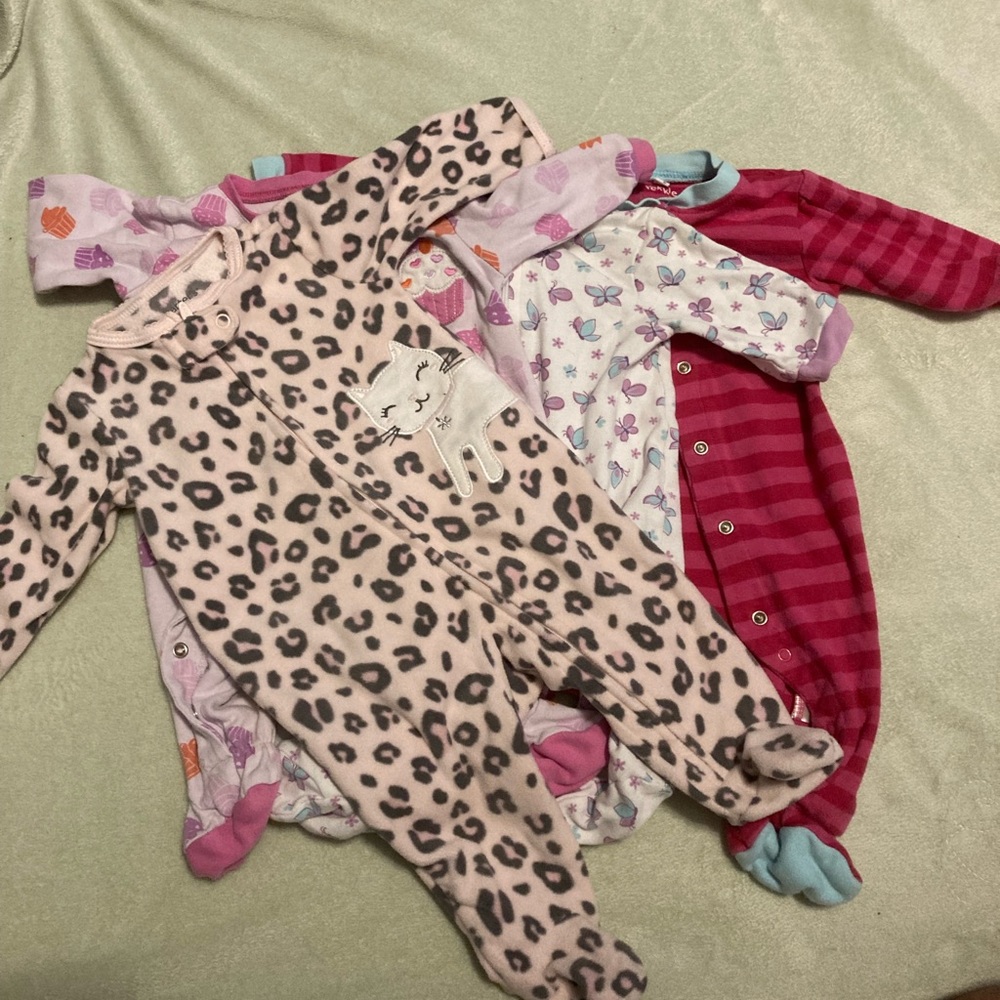 3M sleepers baby girl x4 sleepers
